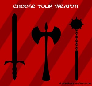 Choose Your Weapon Button Design